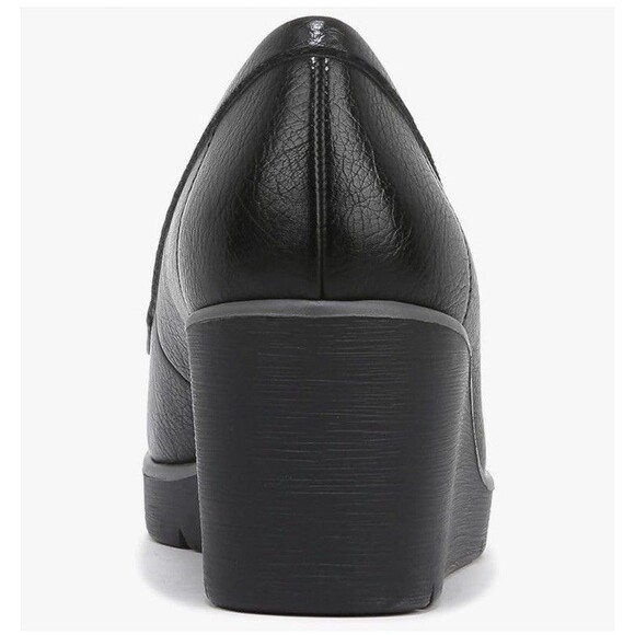 SOUL Naturalizer Achieve Women’s 6.5 M Black Wedge Loafers Vegan Shoes NWB - Picture 5 of 12